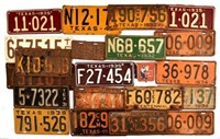 Collection of 1930s Texas License Plates