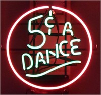 "5 Cents A Dance" Neon Sign