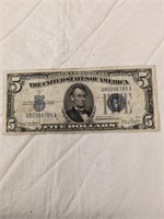 1934D Five Dollar Silver Certificate