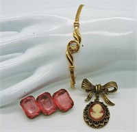 Vintage Brooches & Bracelet