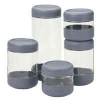 Anchor Hocking Glass Canister Set 5 Piece Set