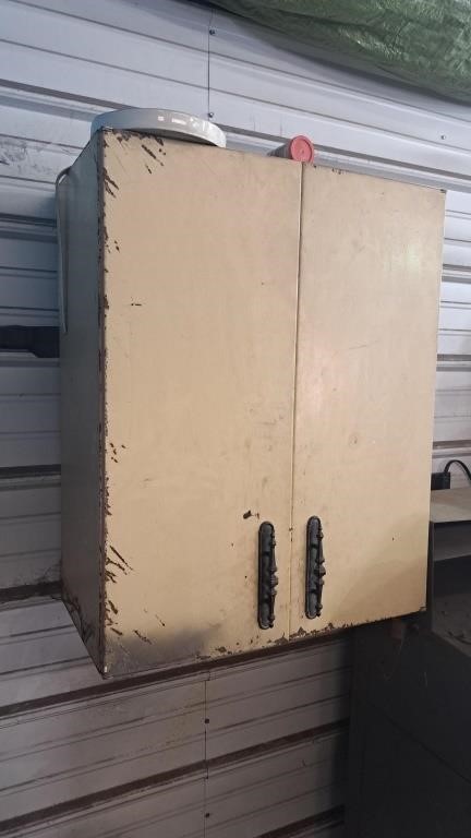 Metal wall cabinet.  Approximately 30x20x11