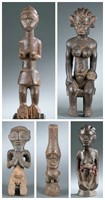 Five African figures. 20th century.