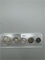 1943 Mint/Year Sets, Silver Coins
