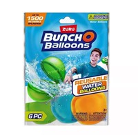 ZURU 6Pk Reusable Water Balloons, Bunch O