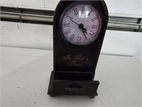Modern table clock 10.5 inches H  X 5 inches wide