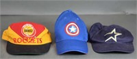 3 Child Caps Astros, Rockets, Captain America