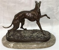 P. J. Mene Bronze Sculpture Of Dog