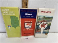 3 Vintage Road Maps