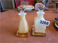 VINTAGE PURFUME BOTTLES WITH STOPPERS  D