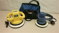 Two Orbital Polishers With 1 Case 8" & 10"
