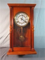 *21" Unmarked Wind Up Wall Clock - No Key