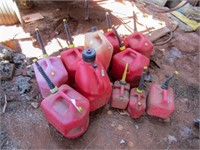 Assorted fuel containers