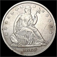 1860-O Seated Liberty Half Dollar NEARLY