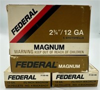 (20) Rounds of Federal .12 ga 2 3/4" Magnum #4
