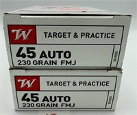 (100) Rounds of Winchester 45 FMJ Target &