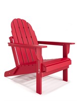 Folding Adirondack Chair - Durable HDPE Poly Lumb