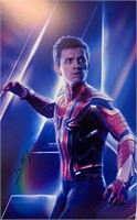 Autograph Avengers Endgame Tom Holland Poster