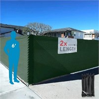 FenceScreen 6ft x 100ft Green Fence Privacy Screen