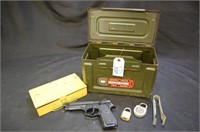 Ammo Box W/ Daisy Pursuit Toy Gun & Padlocks