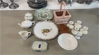 Small Teapot, Bowls, Basket, Candleholders