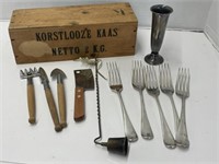 Forks, Candle Snuffer, Mini Garden Tools etc.