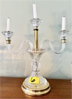 Vintage Crystal Glass Candelabra