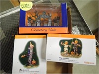 (2) Dept 56 Village Accessories & Pumpkin Hallow