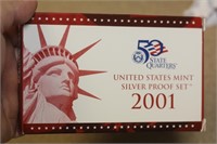 2001 US Mint Silver Proof Set