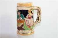 German-Themed Pottery Stein