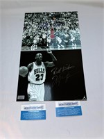 Lot of 2 Michael Jordan Signed 8x10 Photos +COA
