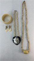 ASSORTED IVORY COLOR BRACELET, NECKLACE & MORE