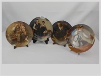 8 Norman Rockwell Collector Plates w/Certs