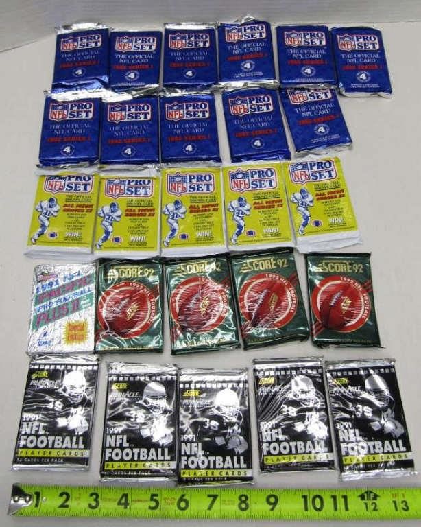 Sealed 1991-92 NFL Card Wax Packs