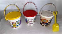 Lot of Three McDonald’s Pails 1983, 1987, 1992