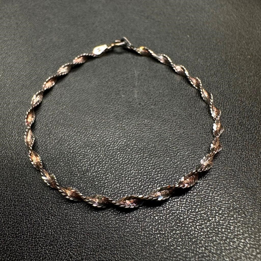 Sterling Silver Twist Chain Bracelet