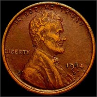 1914-D Lincoln Wheat Penny CLOSELY UNCIRCULATED