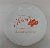 Fiesta Post 86 12" chop plate, white with dancing