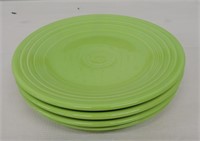 Fiesta Post 86 9" plate group, 4 charteuse