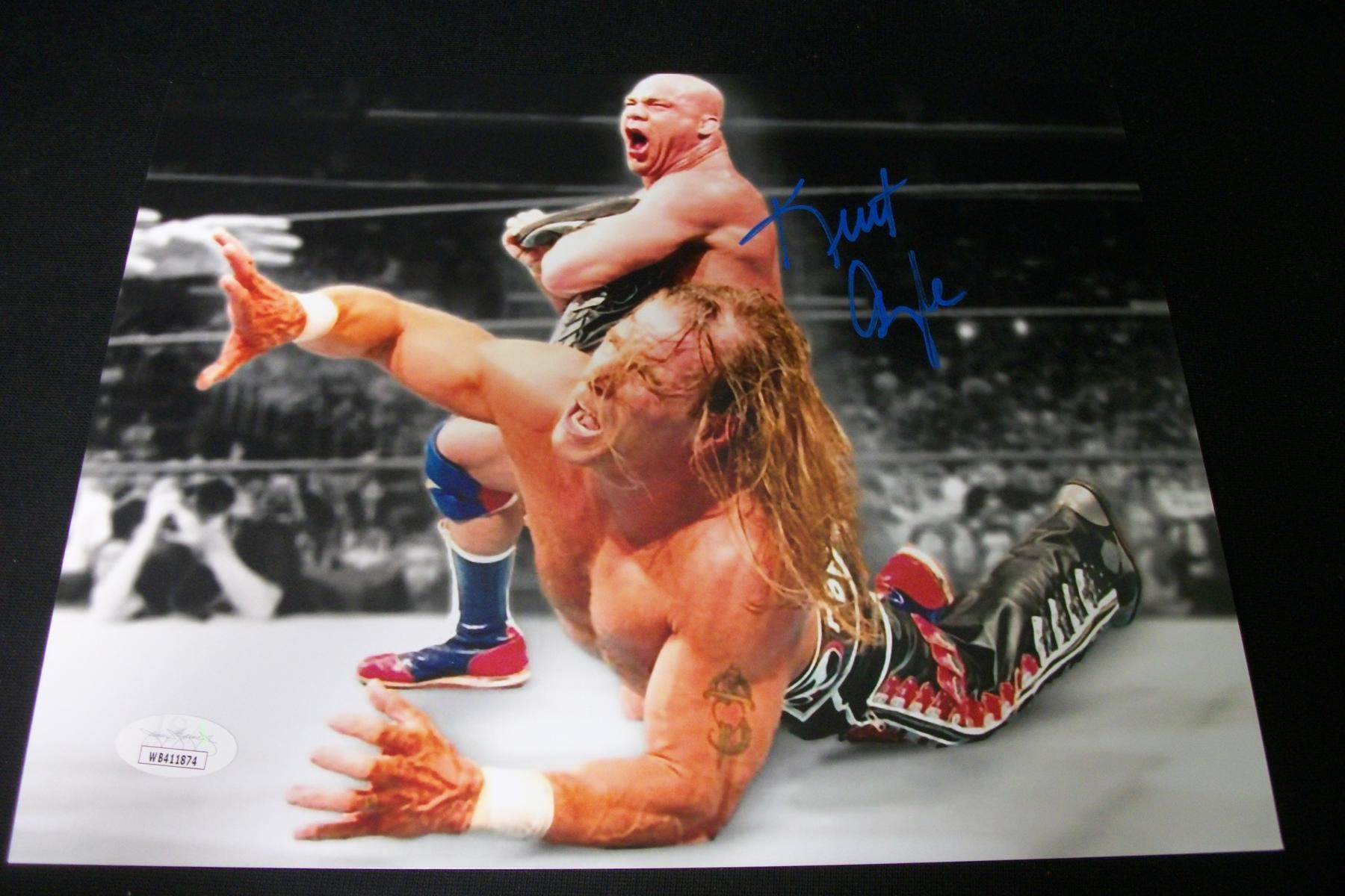 KURT ANGLE SIGNED 8X10 PHOTO WWE JSA COA