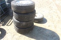 (4) Falken 265/70R17 Tires on Ford Rims, w/ Spare