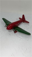 Vintage pressed steel toy airplane M.X 119 (Most