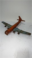 Vintage Pressed Steel Airplane toy Boeing 377