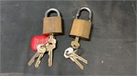 2) falcon locks w/keys