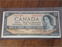 1954 Canada $50 Banknote