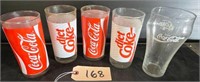 5 Coca-Cola Glasses