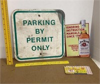 Parking By Permit Only & Jim Beam Metal Signs