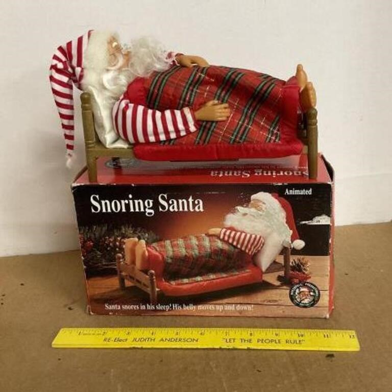 Snoring Santa In Box
