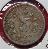 1868 Shield Nickel - No Rays