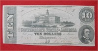 1862 $10 CSA Note Large Size